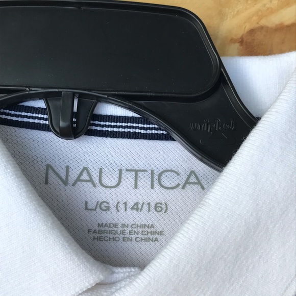 Youth white Nautica Polo t-shirt - Picture 6 of 6